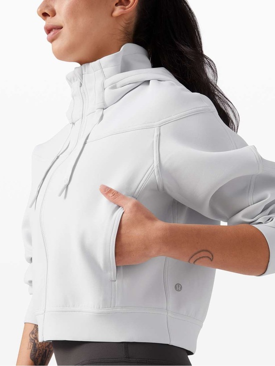 lululemon athletica Jackets & Blazers - lululemon athletica Light Blue/Green Cropped scuba Hoodie Jacket